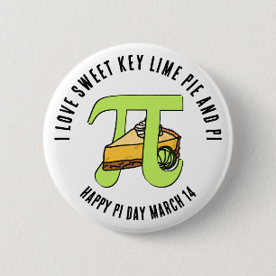 I LIEBE SWEET KEY LIMON PIE Happy Pi Day Button