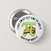 I LIEBE SWEET KEY LIMON PIE Happy Pi Day Button (Vorne & Hinten)