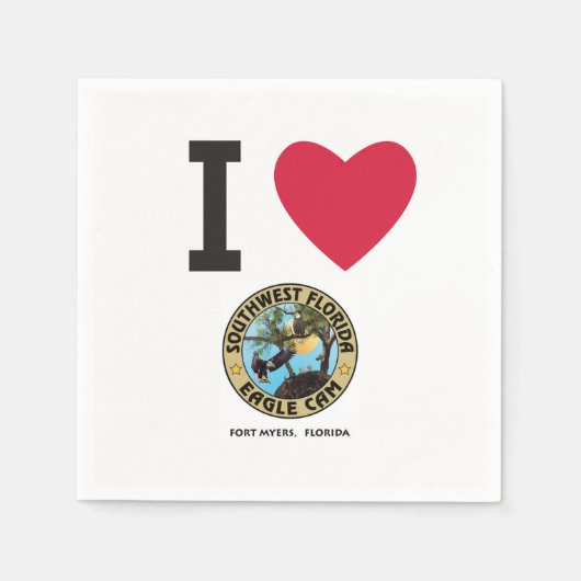 I Liebe SWFL Eagle Cam Napkins Serviette (Vorderseite)