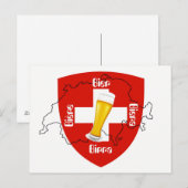 I Liebe Swiss Beer Postkarte (Vorne/Hinten)