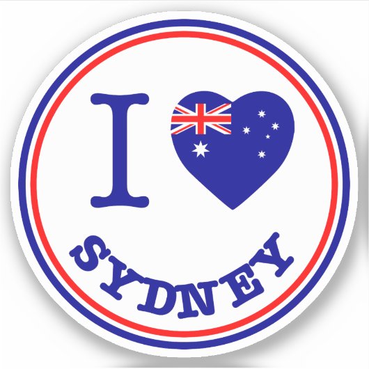 I Liebe Sydney Aufkleber (Vorderseite)