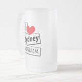 I Liebe Sydney Australien Mattglas Bierglas (Vorderseite Links)