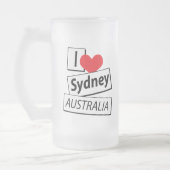 I Liebe Sydney Australien Mattglas Bierglas (Links)