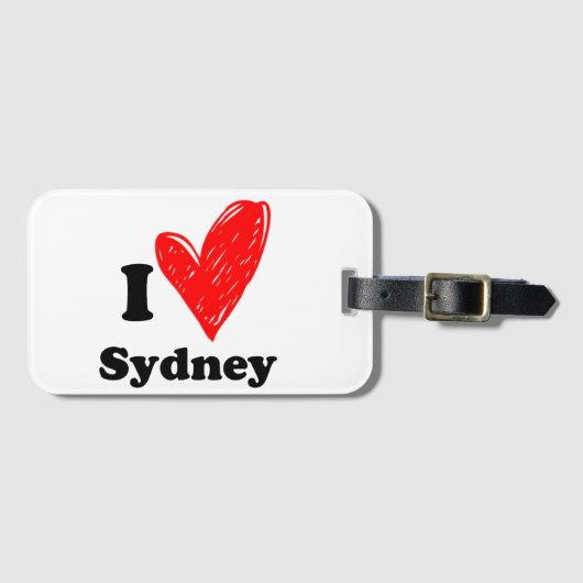 I Liebe Sydney Gepäckanhänger (Vorderseite (Horizontal))