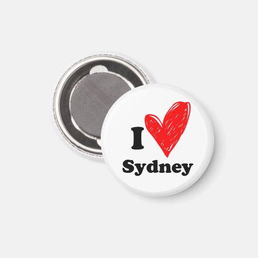 I Liebe Sydney Magnet (Vorderseite/Rückseite)