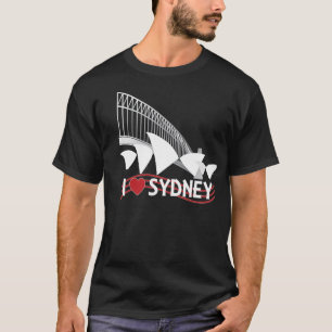 I LIEBE-SYDNEY-SCHWARZES T-Shirt