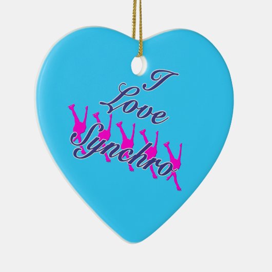 I Liebe Synchro Ornament - Ihr Name auf der Rückse (Rechts)