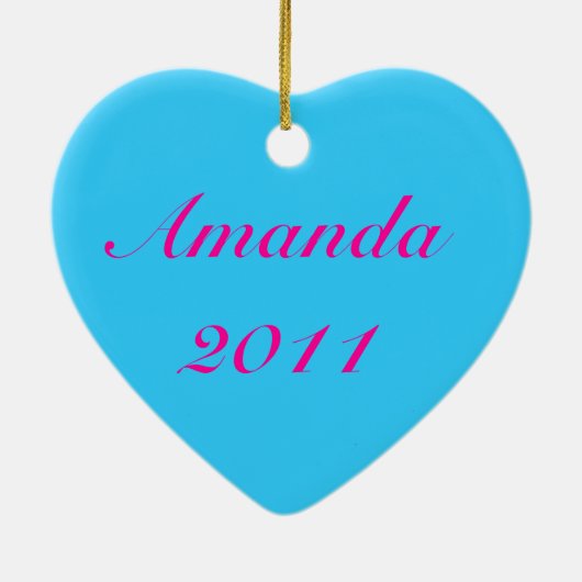 I Liebe Synchro Ornament - Ihr Name auf der Rückse (Hinten)