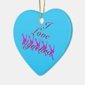 I Liebe Synchro Ornament - Ihr Name auf der Rückse (Links)