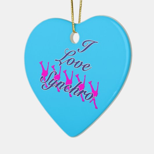 I Liebe Synchro Ornament - Ihr Name auf der Rückse (Links)