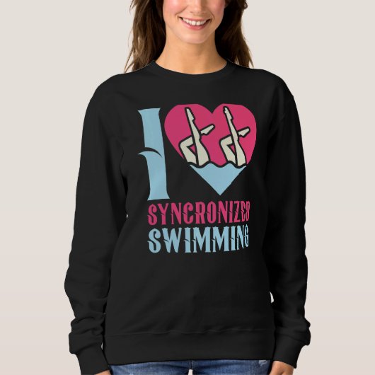 I Liebe Synchronschwimmen 1 Sweatshirt (Vorderseite)