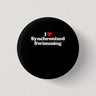 I Liebe Synchronschwimmen Herz Souvenir Funny Button