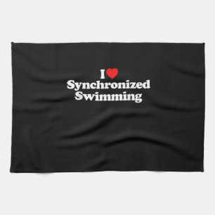 I Liebe Synchronschwimmen Herz Souvenir Funny Geschirrtuch