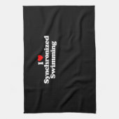 I Liebe Synchronschwimmen Herz Souvenir Funny Geschirrtuch (Vertikal)
