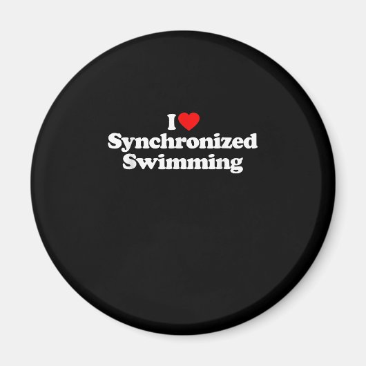 I Liebe Synchronschwimmen Herz Souvenir Funny Magnet (Vorne)