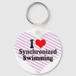 I Liebe Synchronschwimmen Schlüsselanhänger