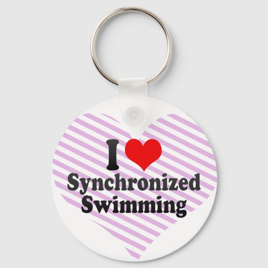 I Liebe Synchronschwimmen Schlüsselanhänger (Vorderseite)