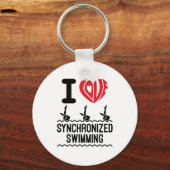 I Liebe Synchronschwimmen Schlüsselanhänger (Vorderseite)