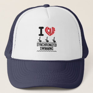 I Liebe Synchronschwimmen Truckerkappe