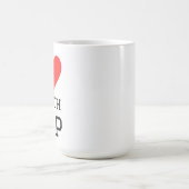 I Liebe Synth Pop Quadratzoll Kaffeetasse (Mittel)