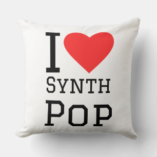 I Liebe Synth Pop Quadratzoll Kissen