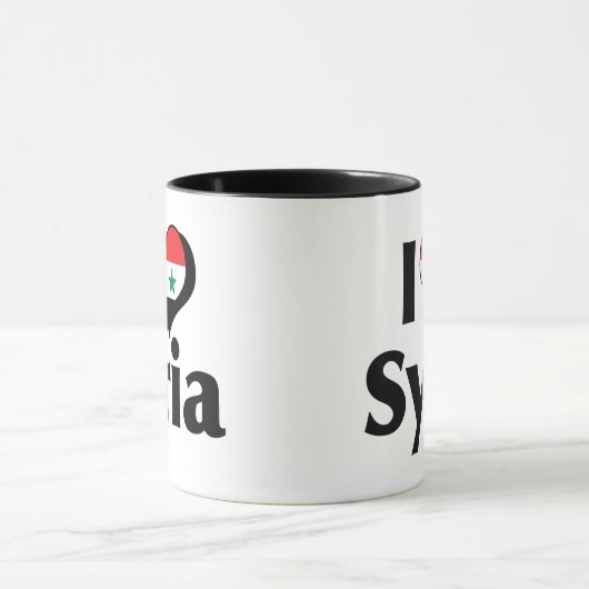I Liebe Syrien-Flagge Tasse (Zentrum)
