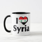 I Liebe Syrien-Flagge Tasse (Links)