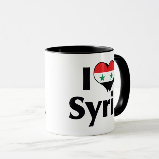 I Liebe Syrien-Flagge Tasse (VorderseiteRechts)