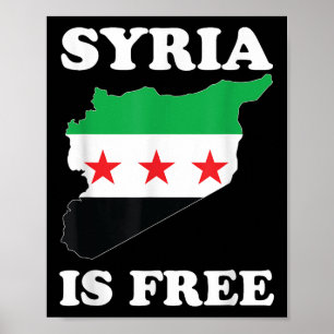 I Liebe Syrien ist eine neue syrische Flagge Poster