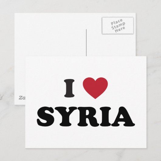 I Liebe Syrien Postkarte (Vorne/Hinten)