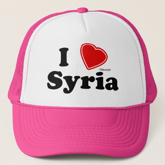 I Liebe Syrien Truckerkappe (Vorderseite)