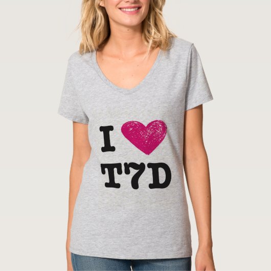 I Liebe T7D Fußball-Shirt T-Shirt (Vorderseite)