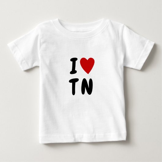 I LIEBE T N | Text für Herz TN Tennessee Baby T-shirt (Vorderseite)
