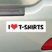 I LIEBE T - SHIRT AUTOAUFKLEBER (Auf Auto)