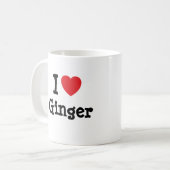 I Liebe T - Shirt Ginger Kaffeetasse (Vorderseite Links)