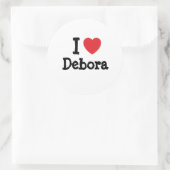 I LIEBE T - SHIRT RUNDER AUFKLEBER (Tasche)