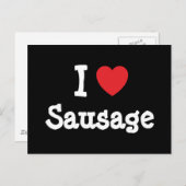 I Liebe T - Shirt Wurst Postkarte (Vorne/Hinten)