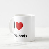 I Liebe - Tabellenkalkulationen Kaffeetasse (Vorderseite Links)