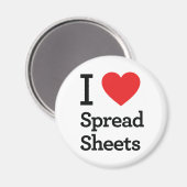 I Liebe Tabellenkalkulationen Magnet (Vorderseite/Rückseite)