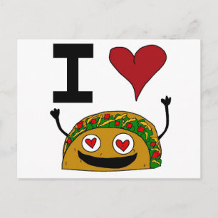 I Liebe Taco Postkarte
