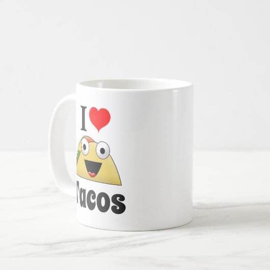 I Liebe Tacos Kaffeetasse (Vorderseite Links)