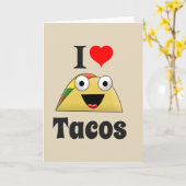 I Liebe Tacos Karte (Gelbe Blume)