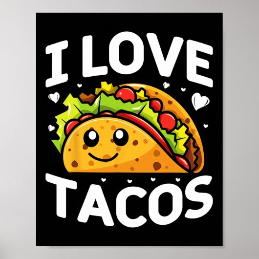 I Liebe Tacos Mexikos Party I Liebe Tacos Cinco De Poster (Vorne)