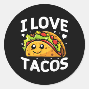 I Liebe Tacos Mexikos Party I Liebe Tacos Cinco De Runder Aufkleber