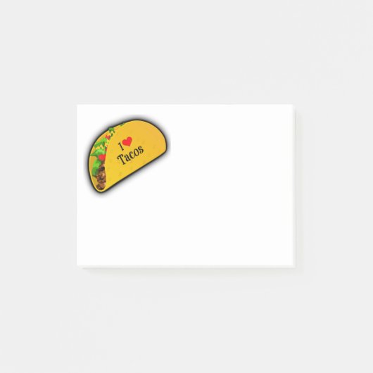 I Liebe Tacos Post-it Klebezettel (Vorderseite)