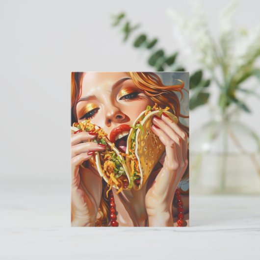 I Liebe Tacos Postkarte (Stehend Vorderseite)