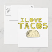 I LIEBE TACOS POSTKARTE (Vorne/Hinten)