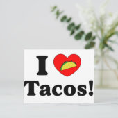 I Liebe Tacos Postkarte (Stehend Vorderseite)