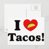 I Liebe Tacos Postkarte (Vorne/Hinten)