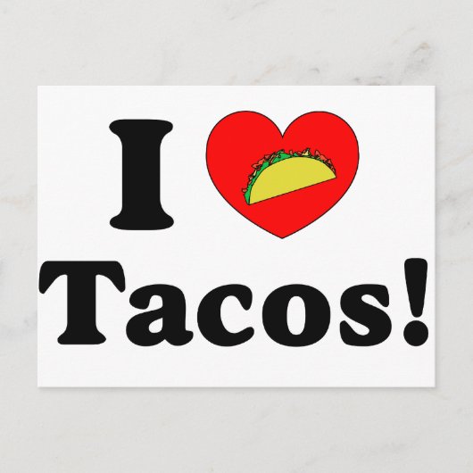I Liebe Tacos Postkarte (Vorderseite)